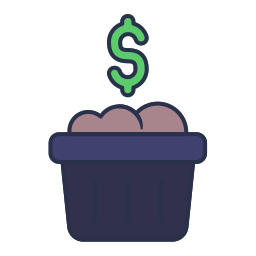 Money growth icon