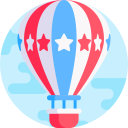 Hot air balloon icon