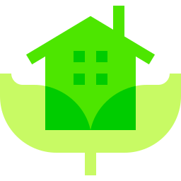 Green house icon