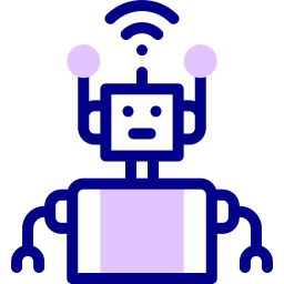 Robot assistant icon