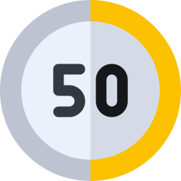 50 prozent icon