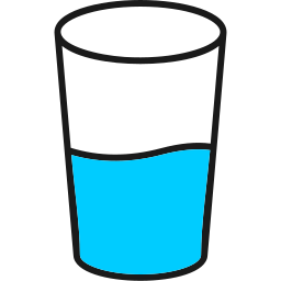 vaso de agua icono