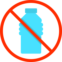 No plastic bottles icon