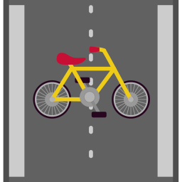 carril de bicicletas icono