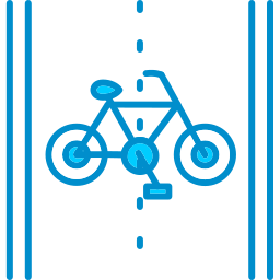 carril de bicicletas icono