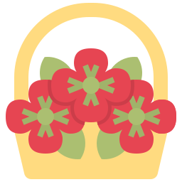 kosz kwiatów ikona