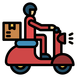 Delivery bike icon