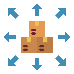 distribución icono