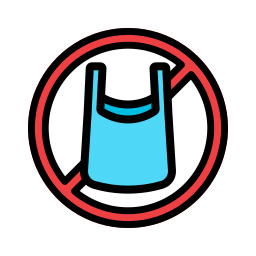 No plastic bags icon