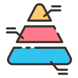 graphique pyramidal Icône