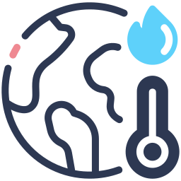 il riscaldamento globale icona