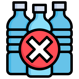 No plastic bottles icon