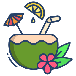 Coconut drink icon