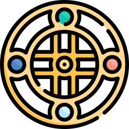 Solar cross icon
