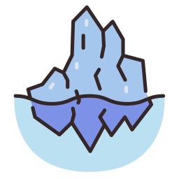 Ice mountain icon