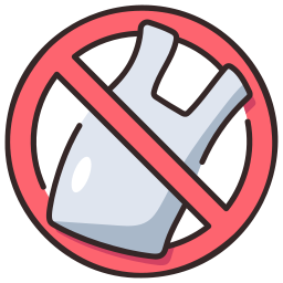 Plastic ban icon