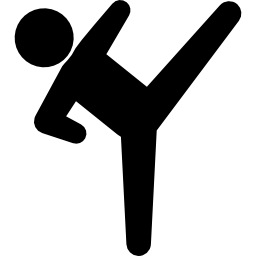 taekwondo calcio icona