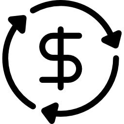Money circulation icon