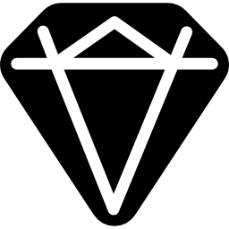 forma di diamante icona