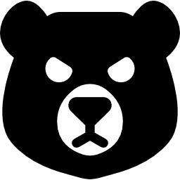 głowa niedźwiedzia ikona