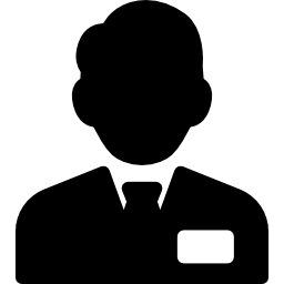 Clerk with tie icon