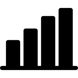Growing bar chart icon