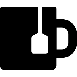 kubek z torebką herbaty ikona