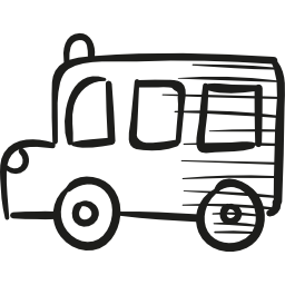 draw school bus Ícone