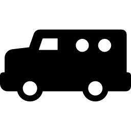 Van with two circular windows icon