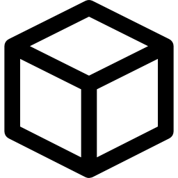 Изометрический вид куба иконка