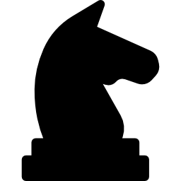 pieza de ajedrez de caballo icono