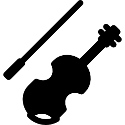 viool en strijkstok icoon