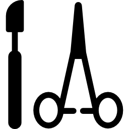 skalpel i zacisk ikona