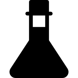 Flask with cap icon