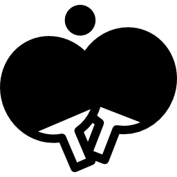 twee pingpongrackets icoon
