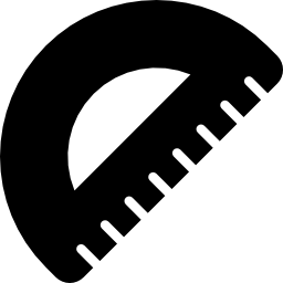 regla circular icono