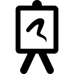 tekenbord met verf icoon