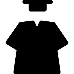 uniforme di laurea icona