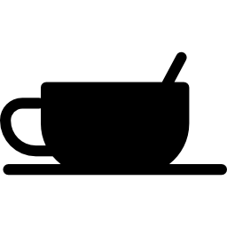taza de café con cuchara icono