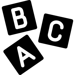 letras de ladrillo icono