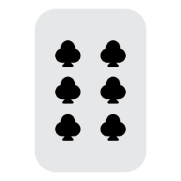 Six of clubs icon