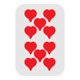 Ten of hearts icon