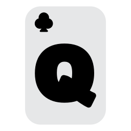 Queen of clubs icon