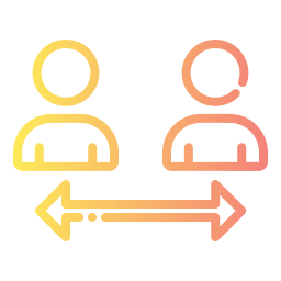 distanciation sociale Icône