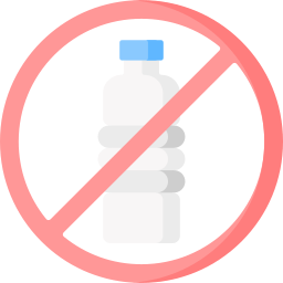 pas de bouteilles en plastique Icône