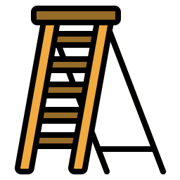 escalera de tijera icono