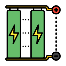 pacco batteria icona