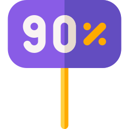 90 por cento Ícone