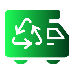 Recycling truck icon