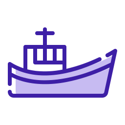 Рыболовная лодка иконка